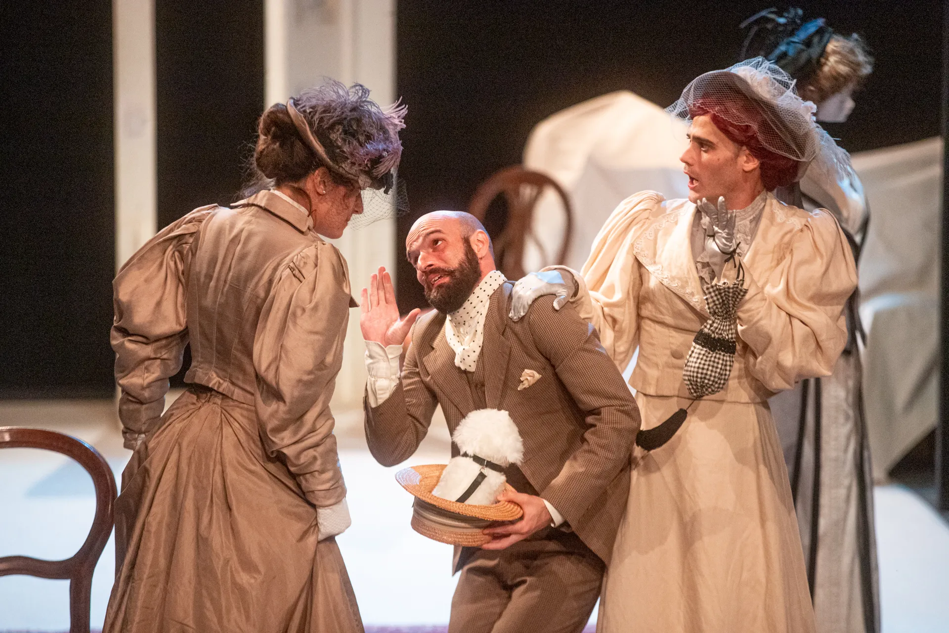 Theatrical performance at Festival di Spoleto with period costume drama