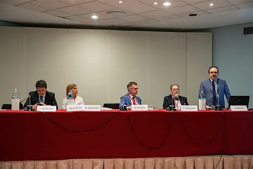 Panelists at Festival di Spoleto conference discussing cultural event details