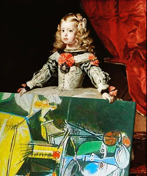 Festival di Spoleto artwork featuring classic painting with modern abstract painting