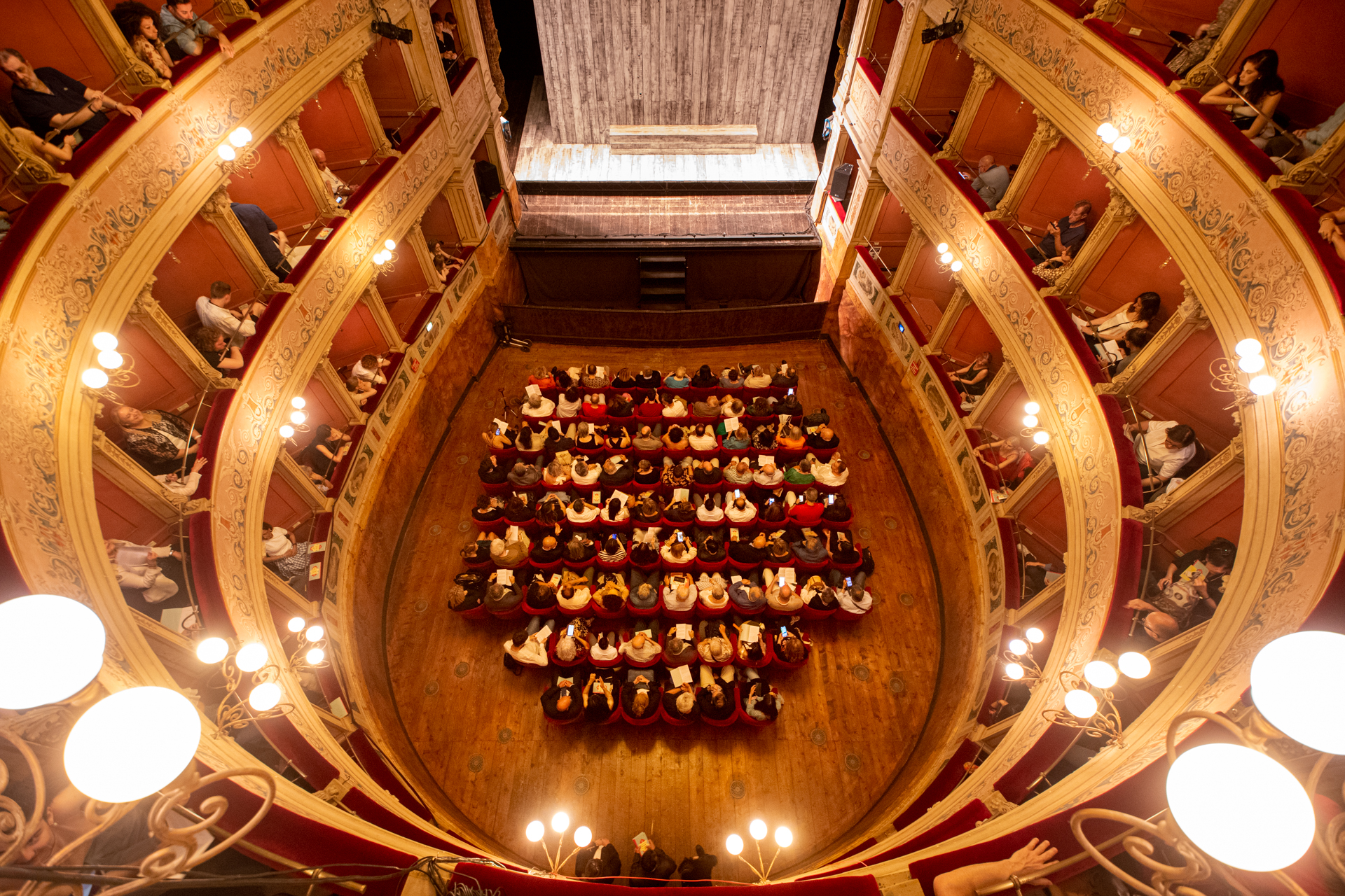 Vista dall'alto del Teatro Romano durante il Festival di Spoleto