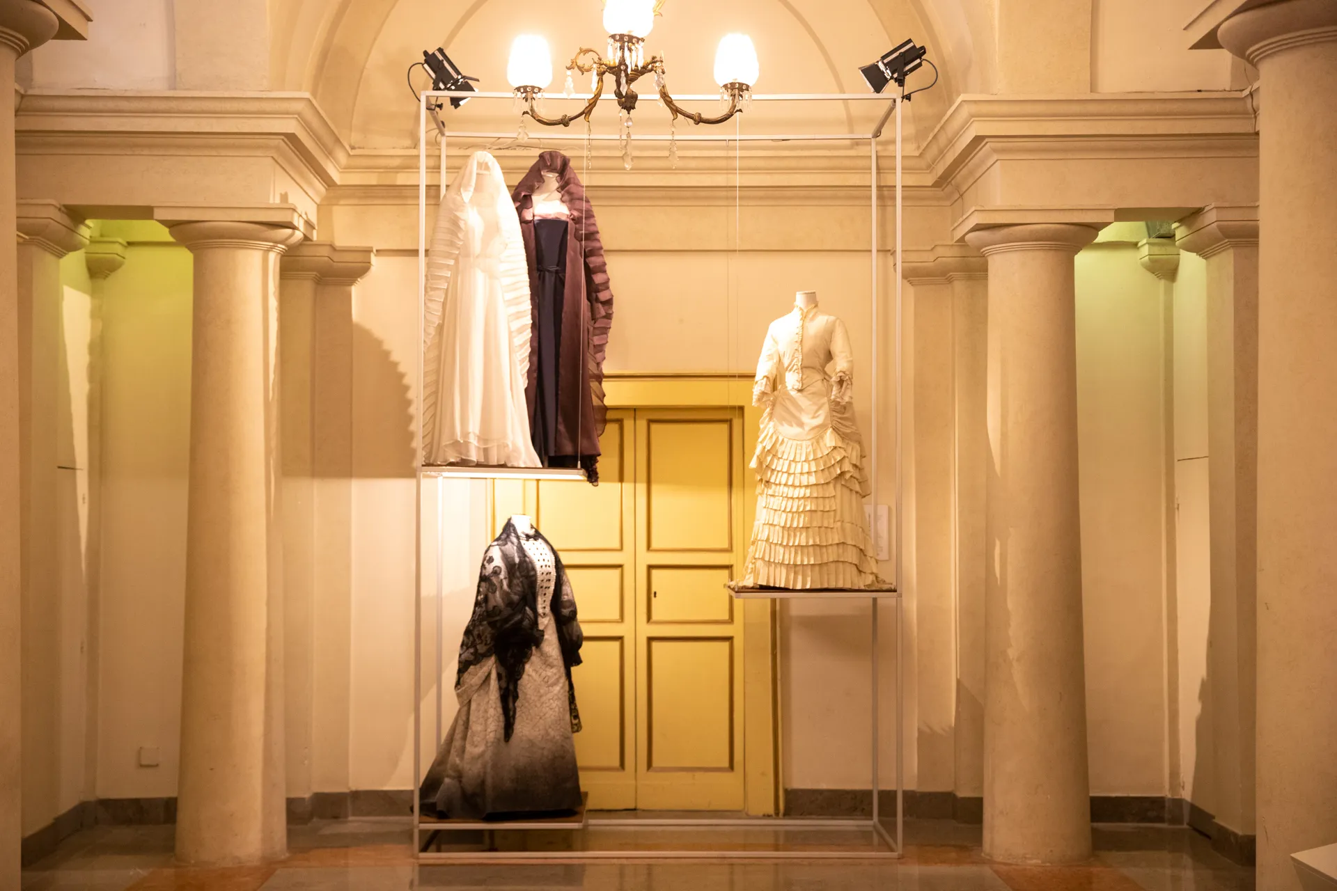Vintage dresses displayed at Festival di Spoleto costume exhibition