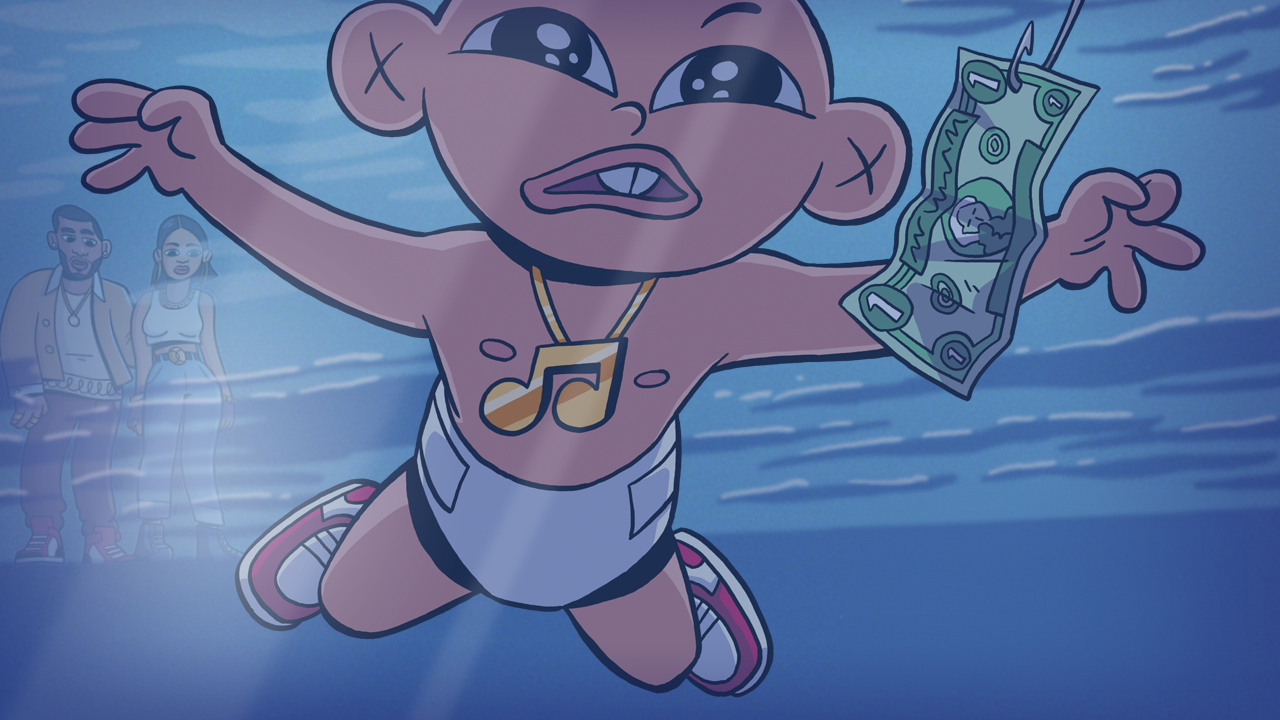 Intellectual Property Basics Course Title Card, a parody image of the album cover for Nirvana's Nevermind