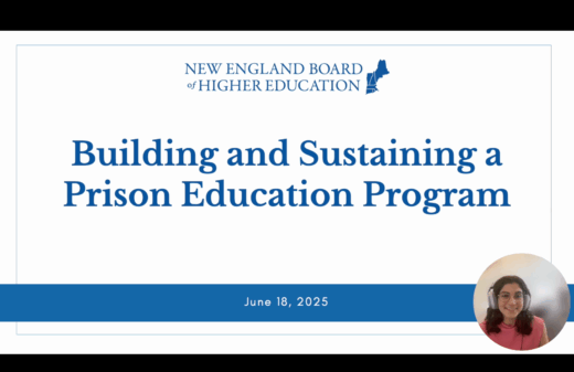 New England Board of Higher Education presentation on prison education program