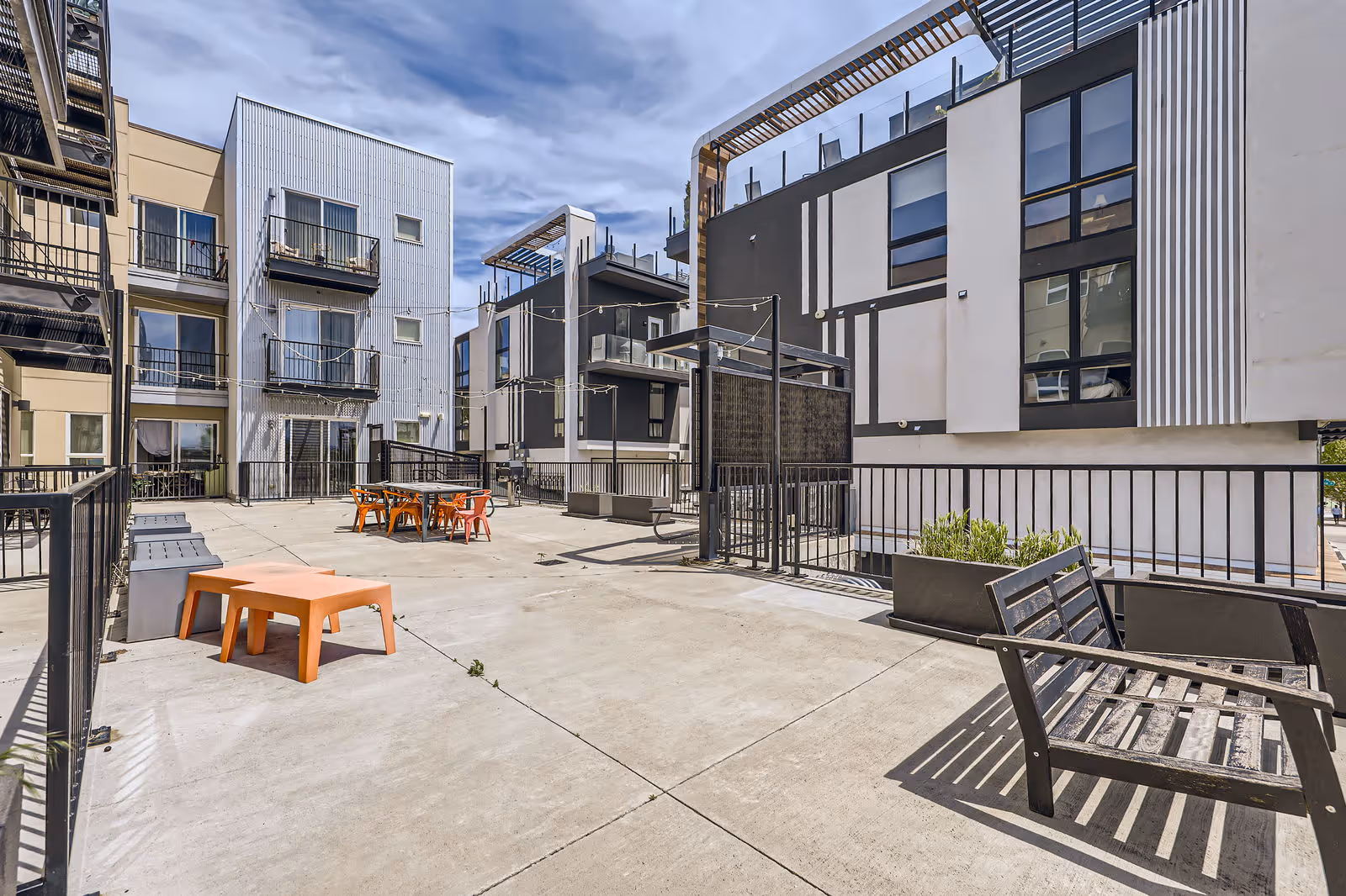 Exterior of apartment building