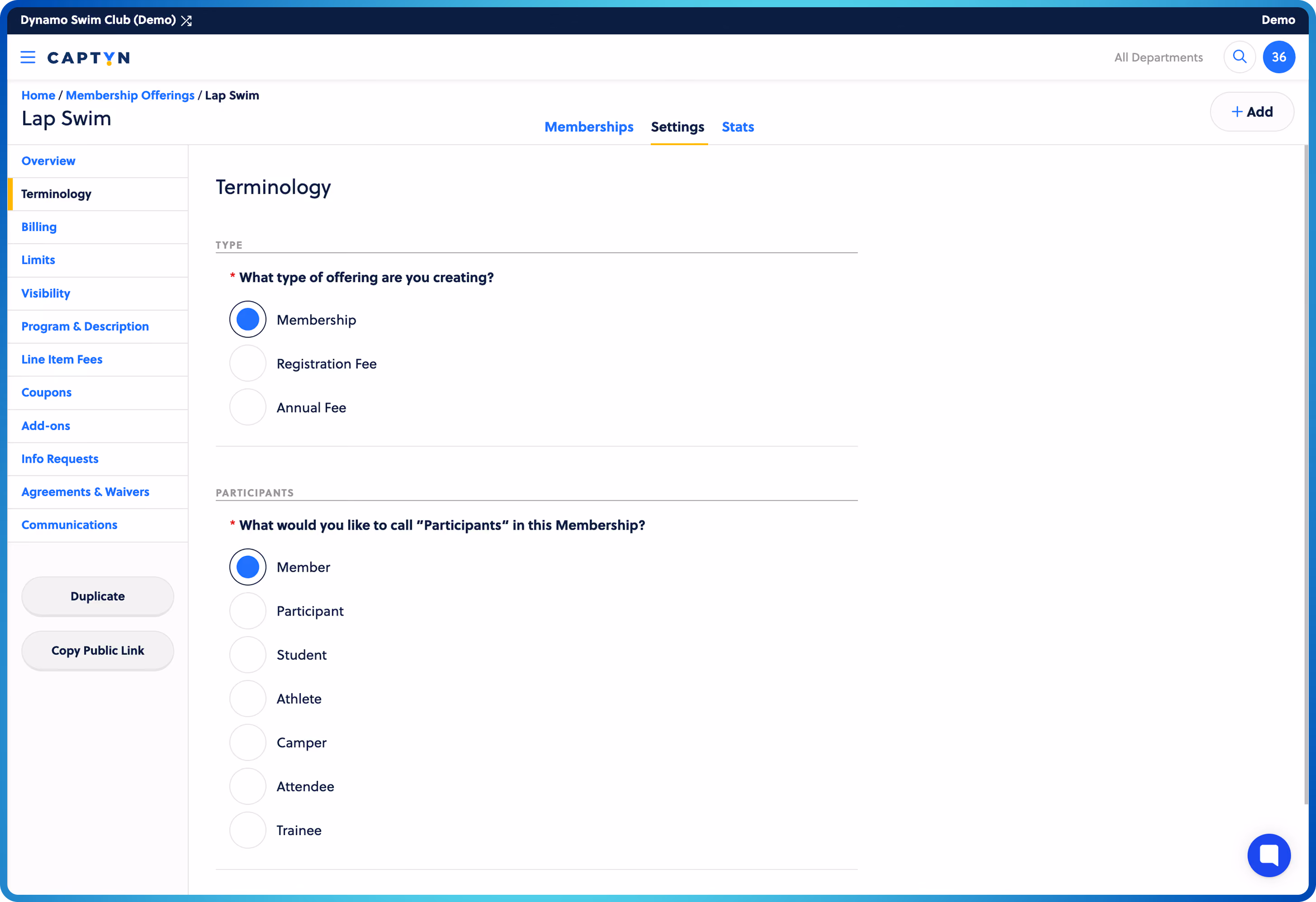 Dashboard mockup