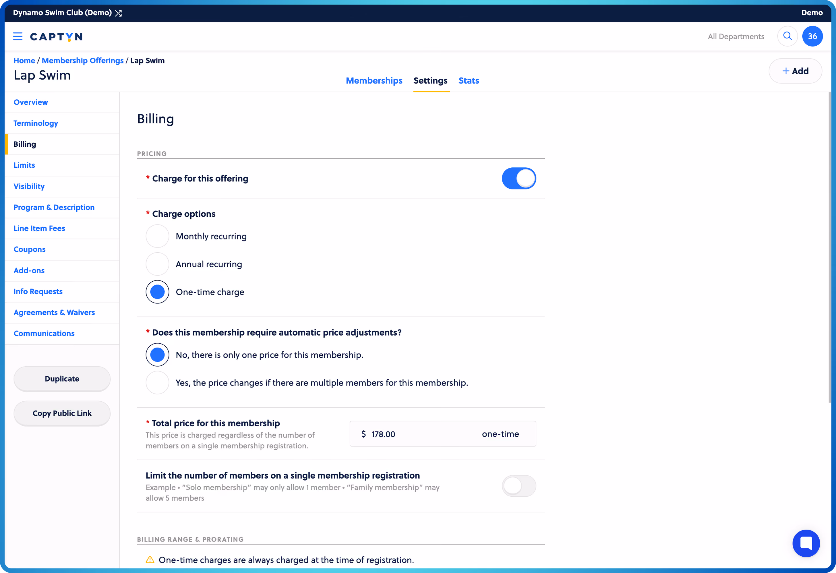 Dashboard mockup
