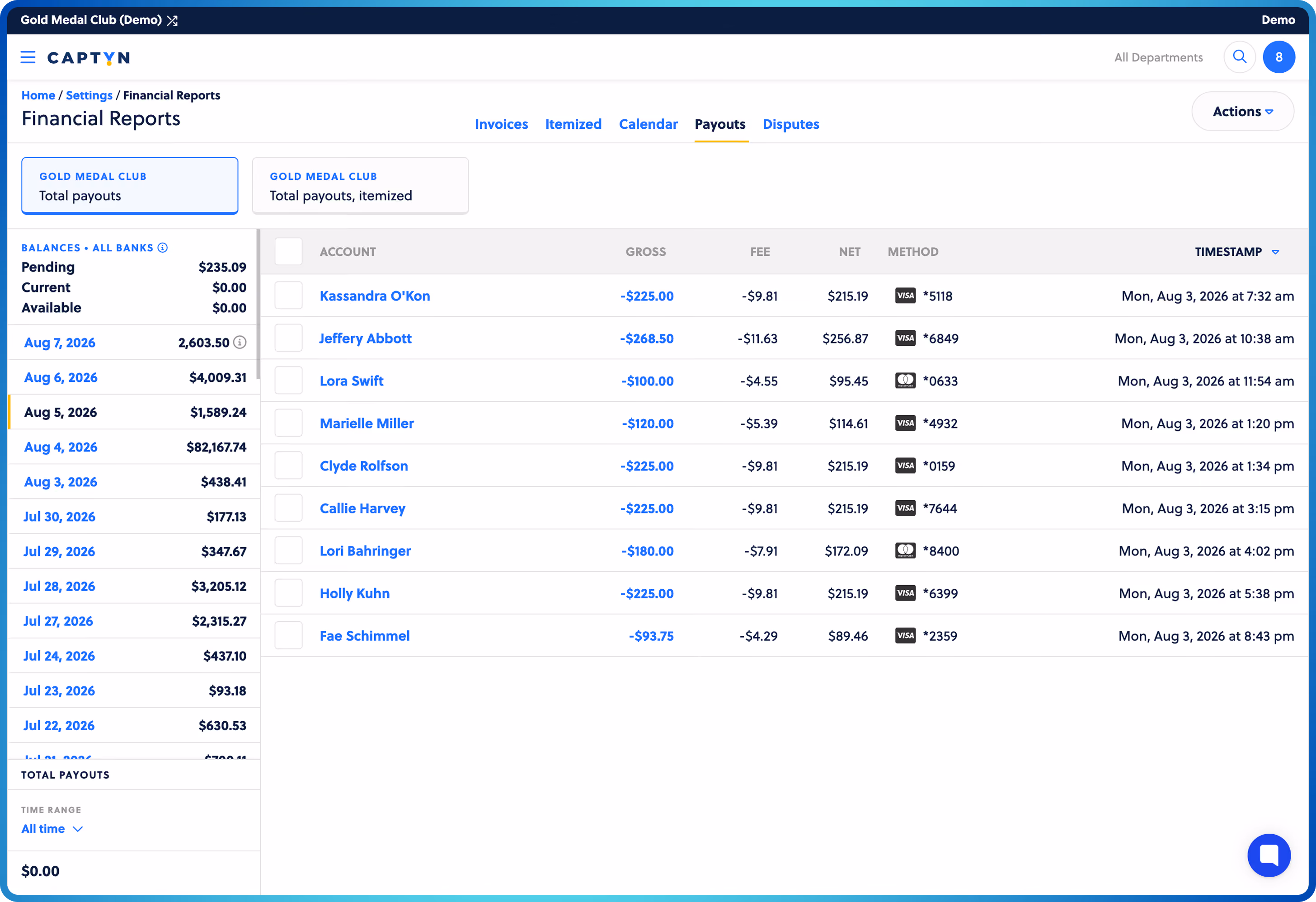 Dashboard mockup