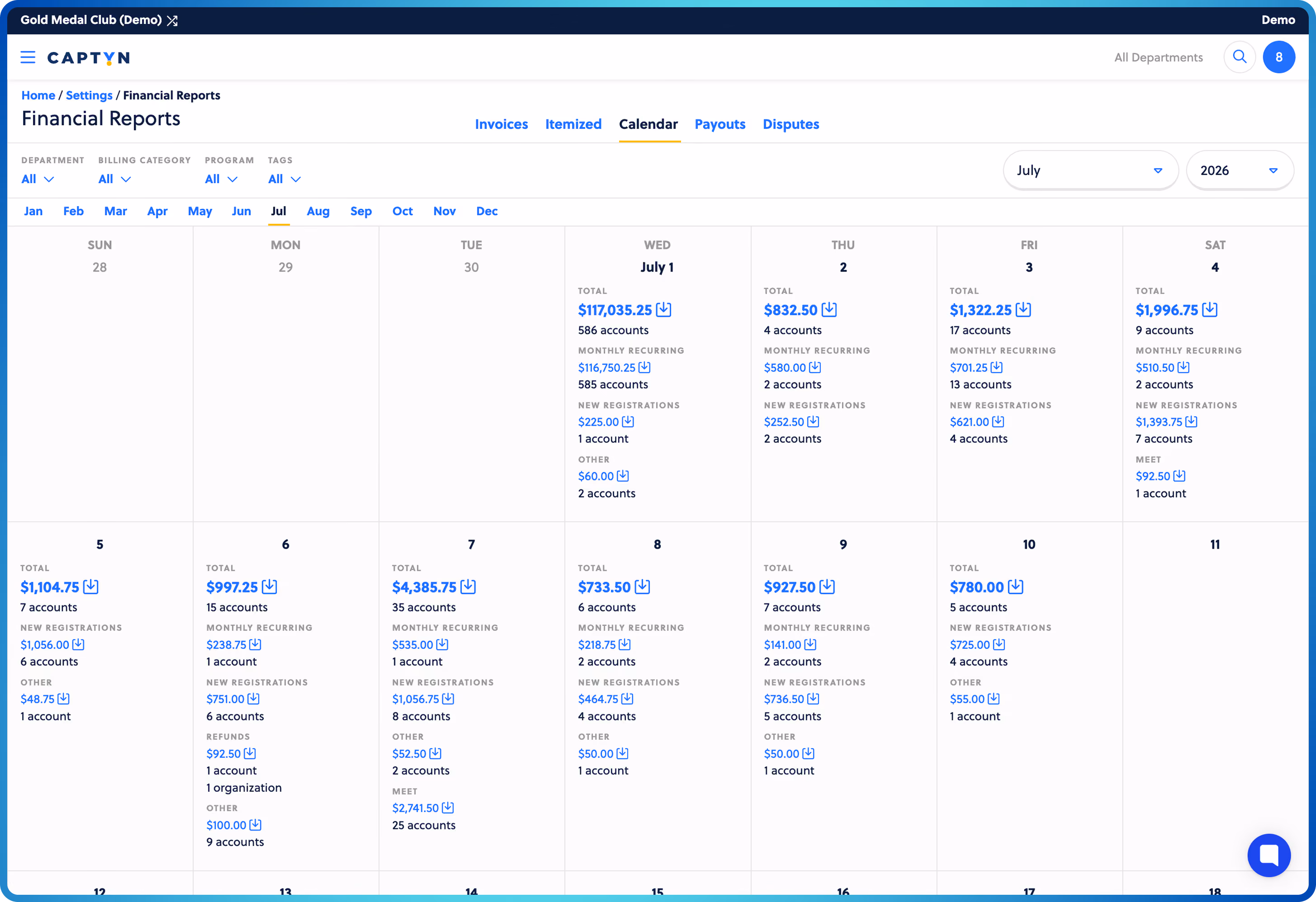 Dashboard mockup