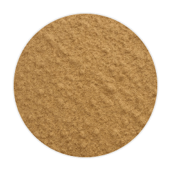 Fine, light brown Devil's Claw powder with a smooth, slightly grainy texture, shown as a natural dog supplement