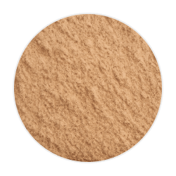 Fine, light brown freeze dried lamb powder with a soft, crumbly texture, suitable for dog food or treats