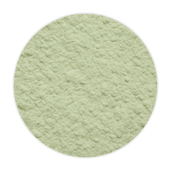 Pale green, fine and slightly grainy iron sulphate powder, commonly used in dog supplements