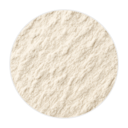 Fine, pale yellow corn flour in a soft, powdery mound on a plain background, highlighting its smooth texture