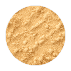 Fine, light tan peanut flour with a soft, powdery texture, shown close-up for dog nutrition on Dog Directory