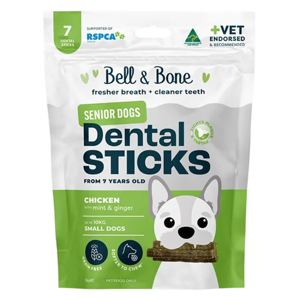 Chicken, Mint and Ginger Senior Dog Dental Sticks