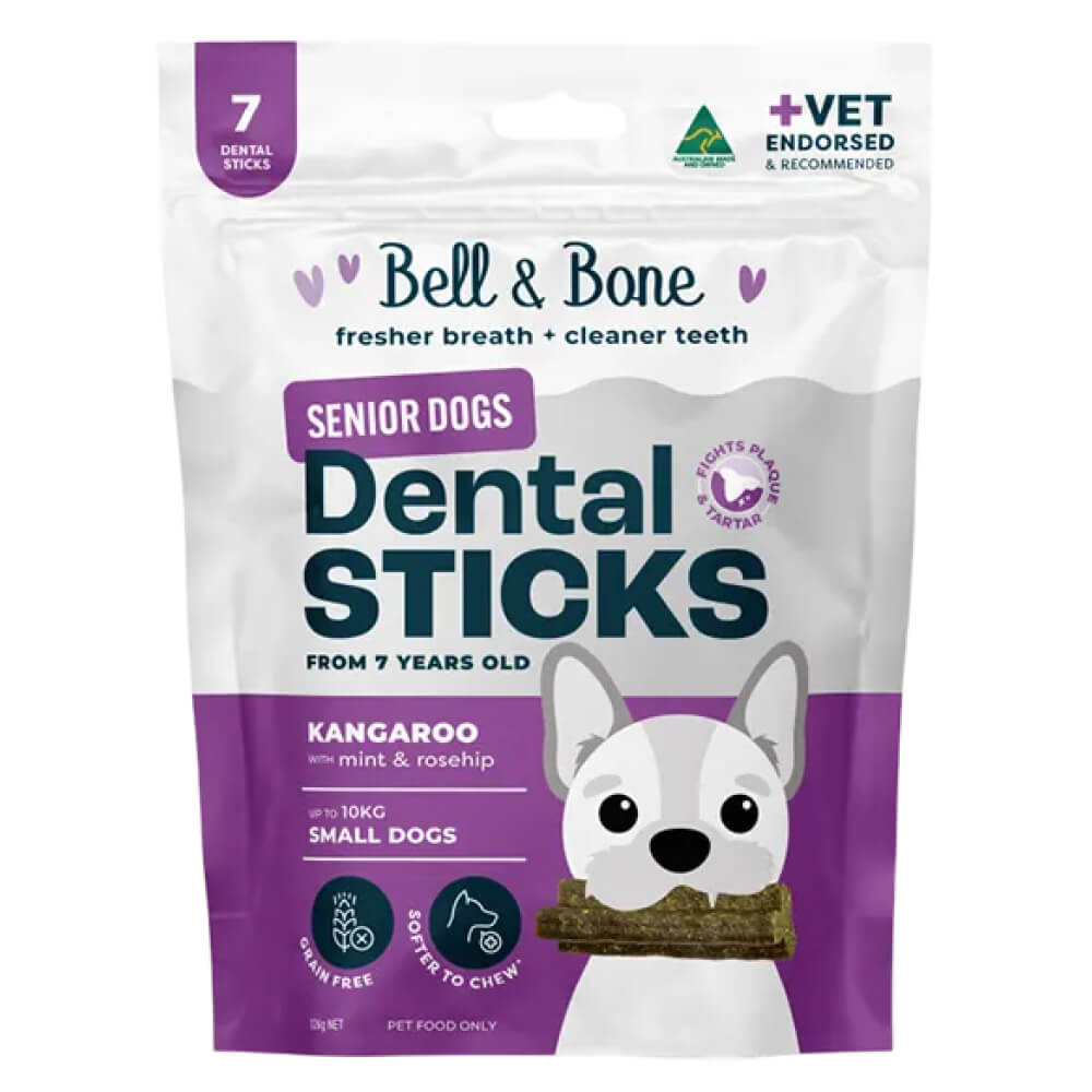 Kangaroo, Mint and Rosehip Senior Dog Dental Sticks