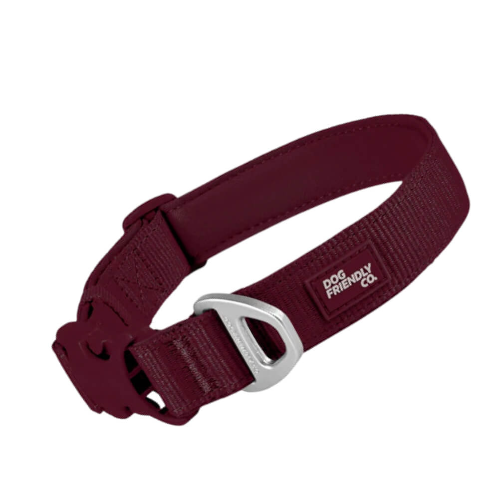 Essentials Dog Collar — Burgundy