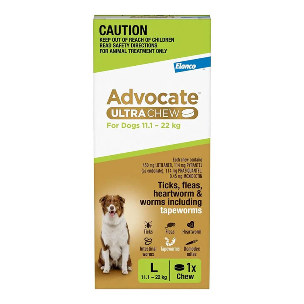 Advocate™ ULTRA Large 11-22kg Flea, Tick and Worming Chew