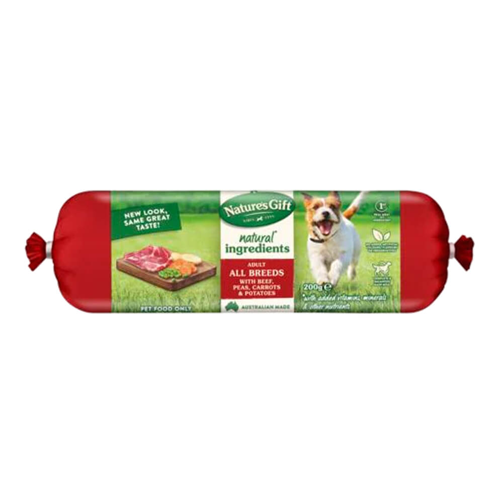 Fresh Dog Roll with Beef, Potato, Carrots and Peas