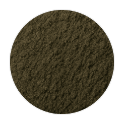 Finely ground dried seaweed powder in a dark green-brown colour with a soft, slightly coarse texture