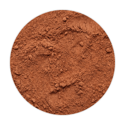 Finely ground reddish-brown hawthorn powder with a soft, earthy texture, used in natural dog supplements