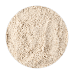 Fine, pale beige ground turkey bone powder with a soft, crumbly texture, suitable for dog food supplements