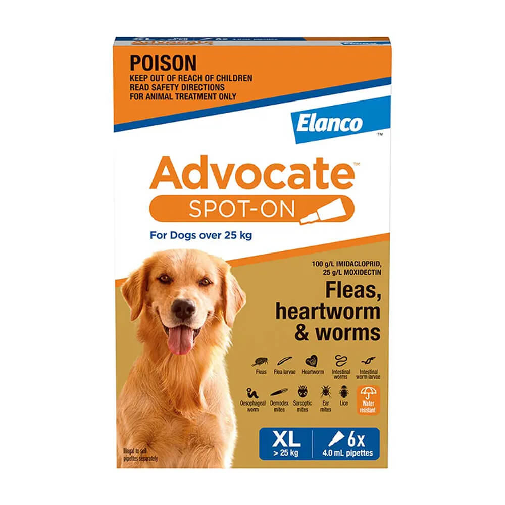 Advocate™ Extra Large 25kg+ Flea and Worming Spot-On