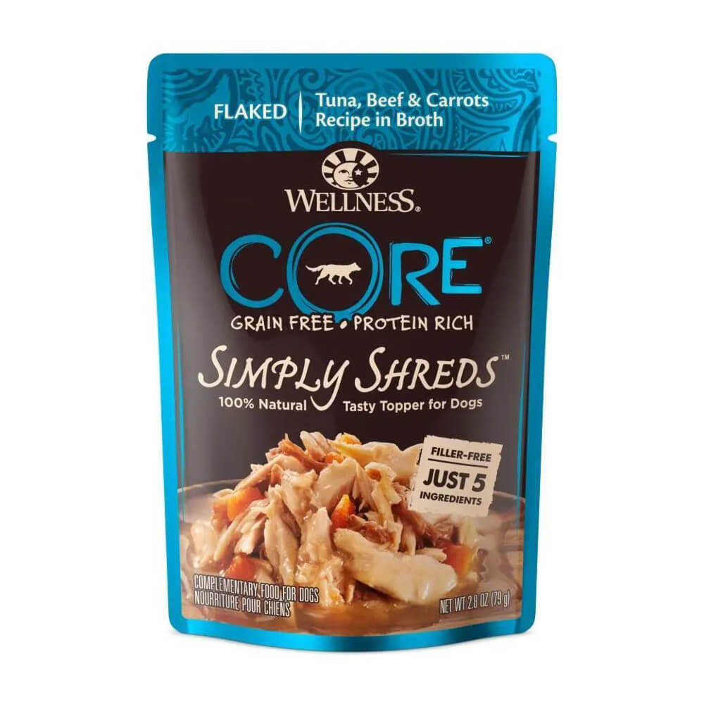 Simply Shreds Flaked Tuna, Beef and Carrots in Broth