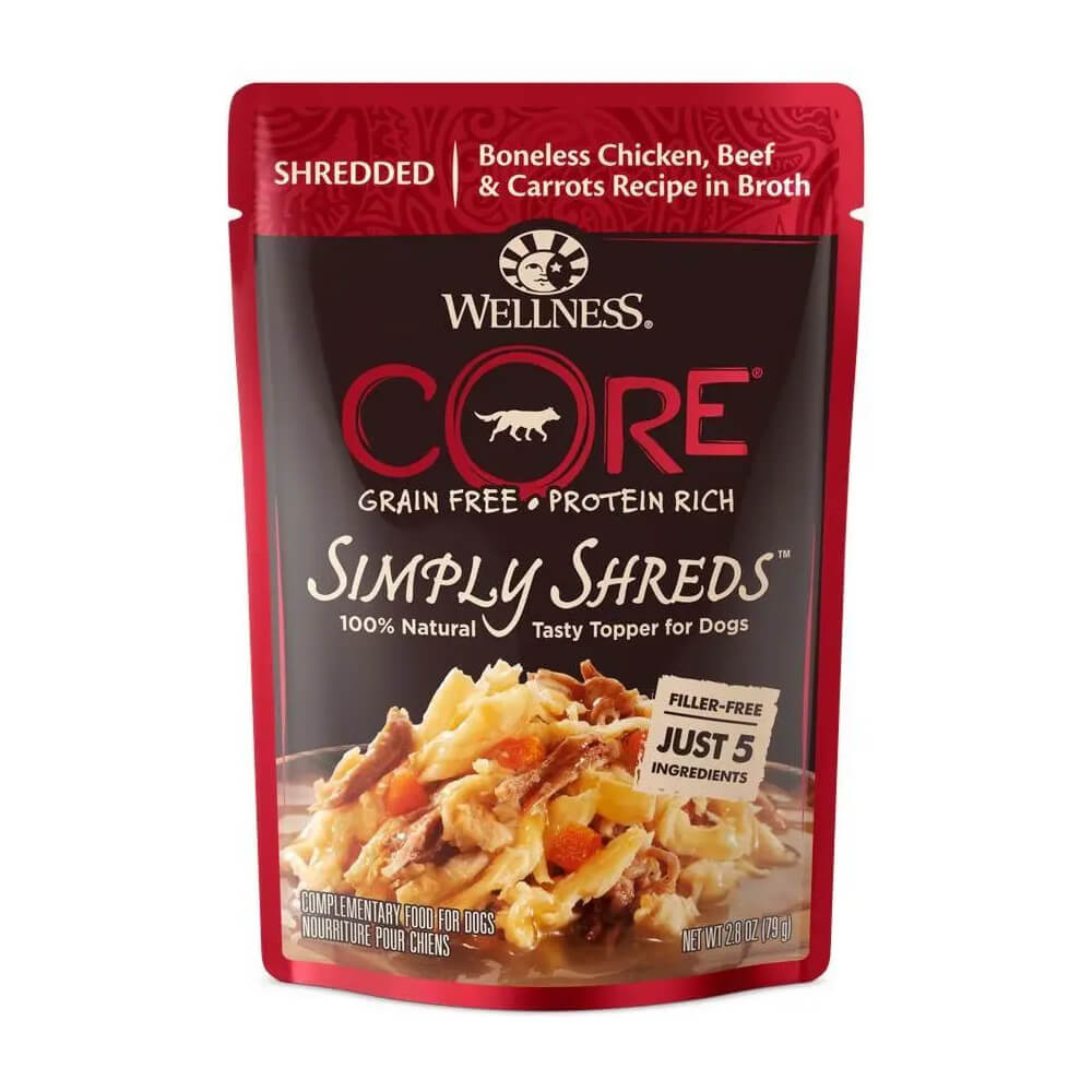 Simply Shreds Boneless Chicken, Beef and Carrots in Broth