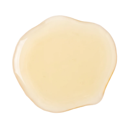 Pale yellow, glossy liquid drop of apple flavour with smooth texture, ideal for dog treats and supplements