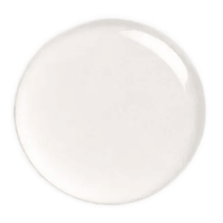 Clear, glossy drop of myrcene with a smooth texture on a white background, used in dog health supplements