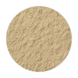 Fine, light beige lignocellulose powder with a soft, fibrous texture, commonly used in dog food supplements