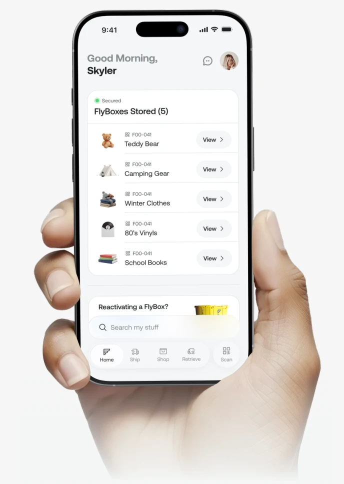 FlyBox photo inventory and tracking in the app