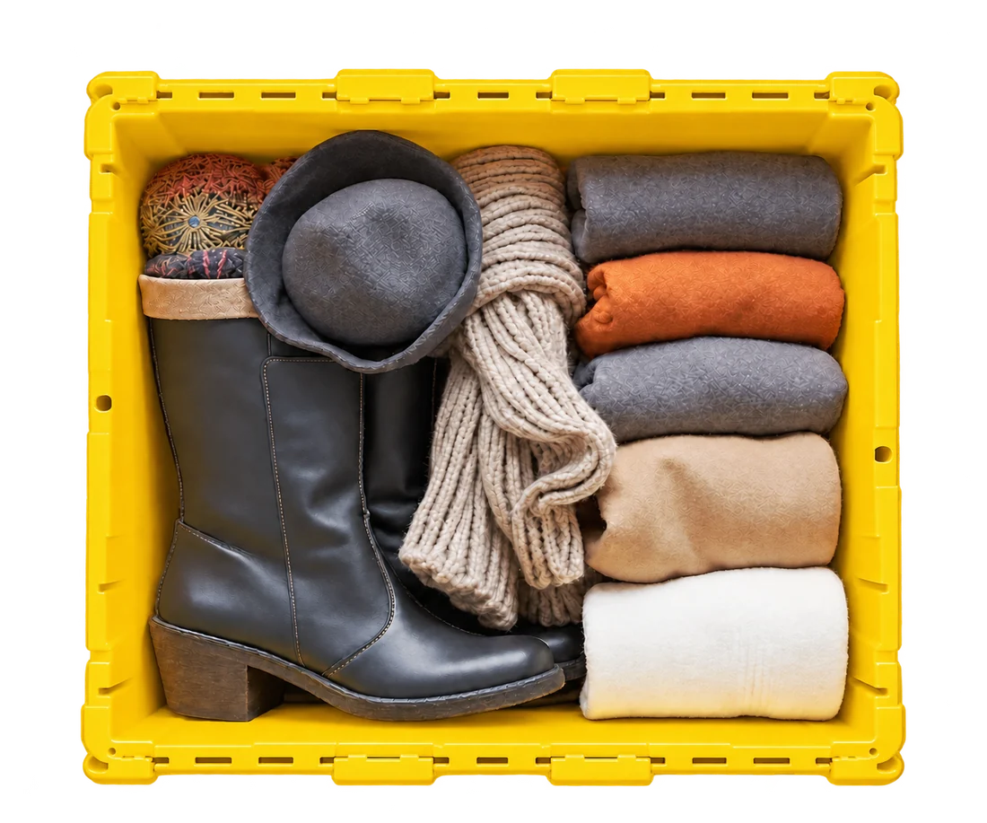 FlyBox packed with off-season clothes