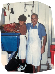 a photo of nick and his grandfather