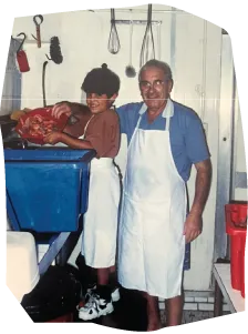 a photo of nick and his grandfather