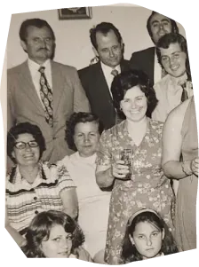 an old photo of a family