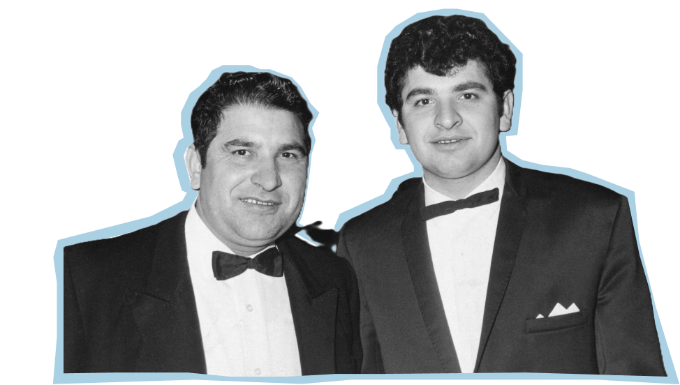 a photo of two men wearing tuxedos