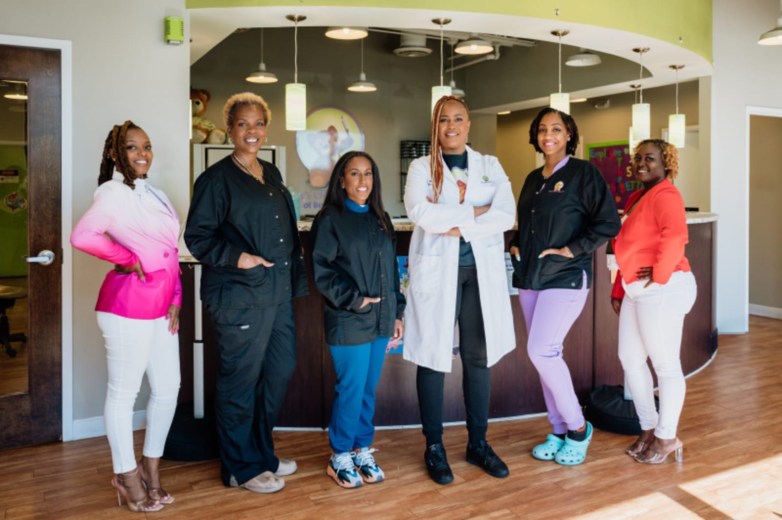 Berry's Children Dental of Bowie team members standing together in practice