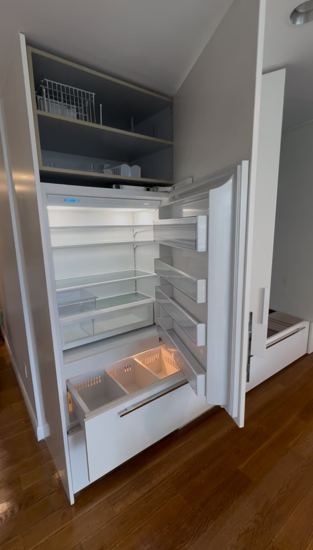 Inside refrigerator cleaning in Park Slope kitchen by RabbitCleans