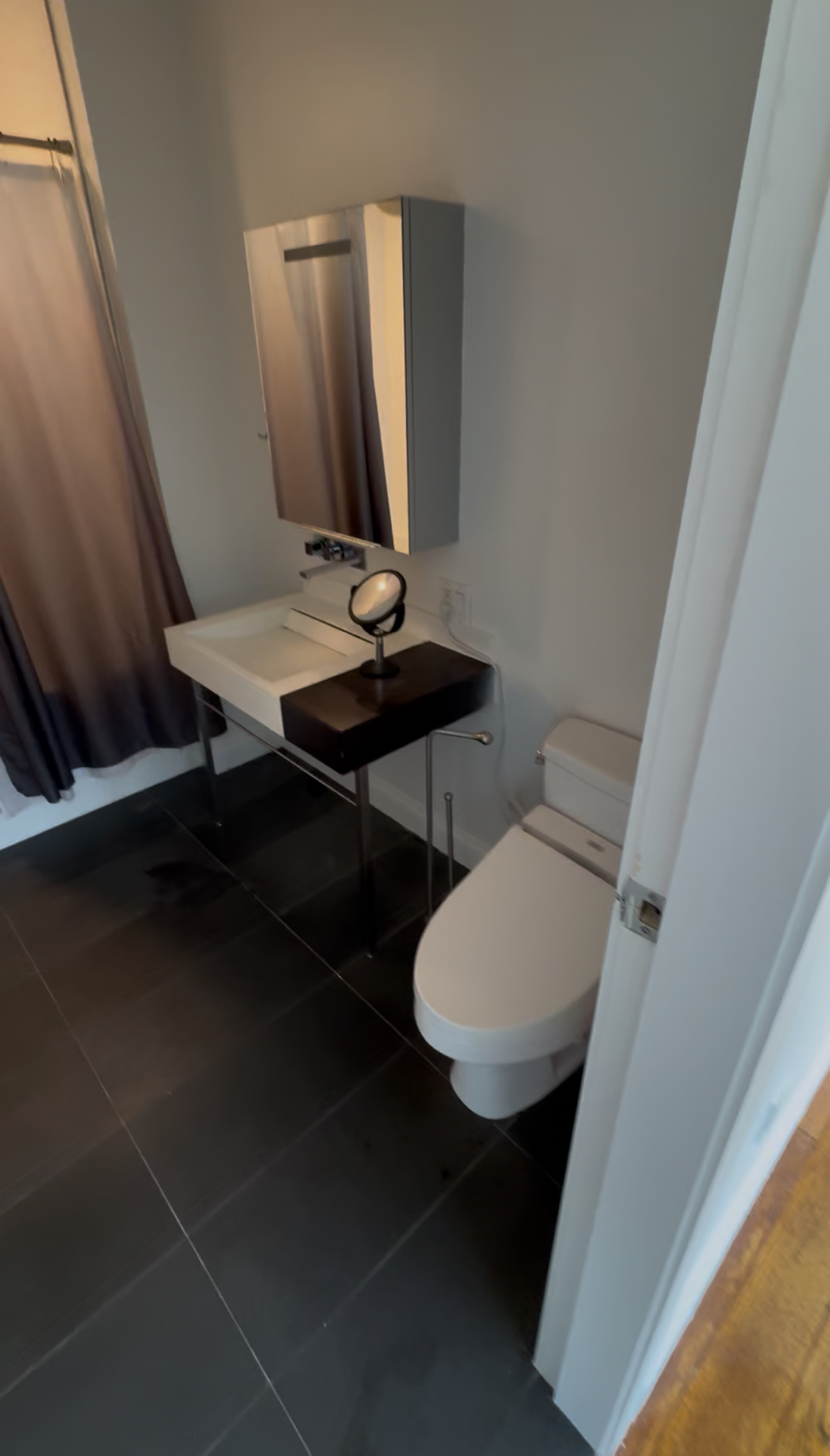Bathroom tile grout scrub in Tribeca condo by RabbitCleans