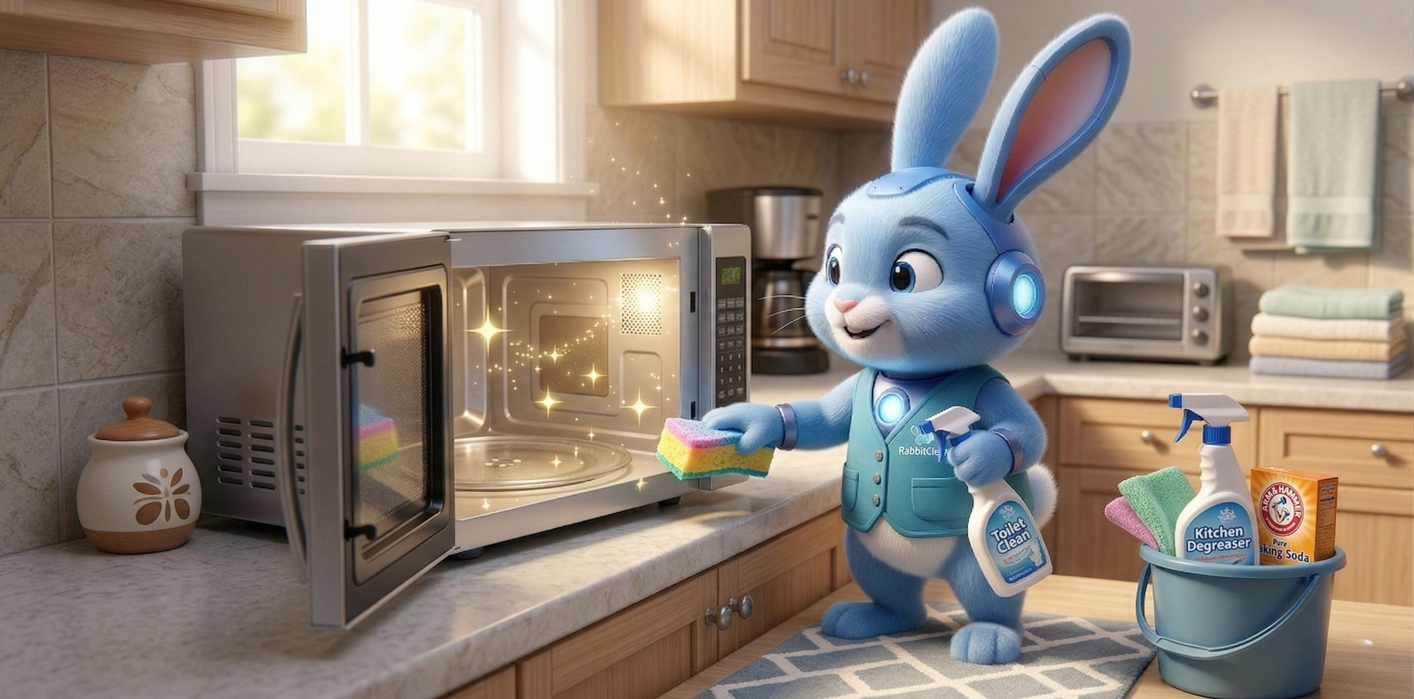 Deep cleaning microwave NYC apartment — RabbitCleans