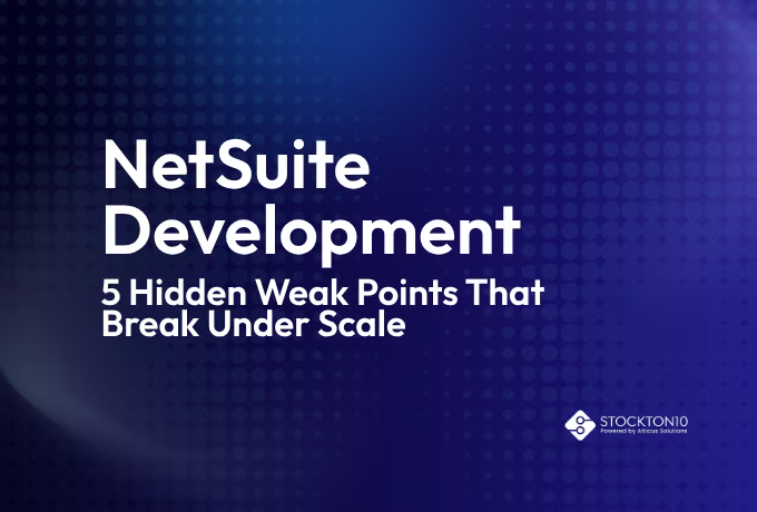 Infographic highlighting 5 hidden weak points in NetSuite that fail under scaling challenges.