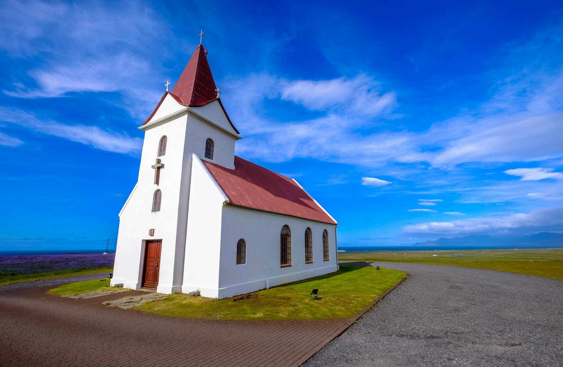 outside of a small church