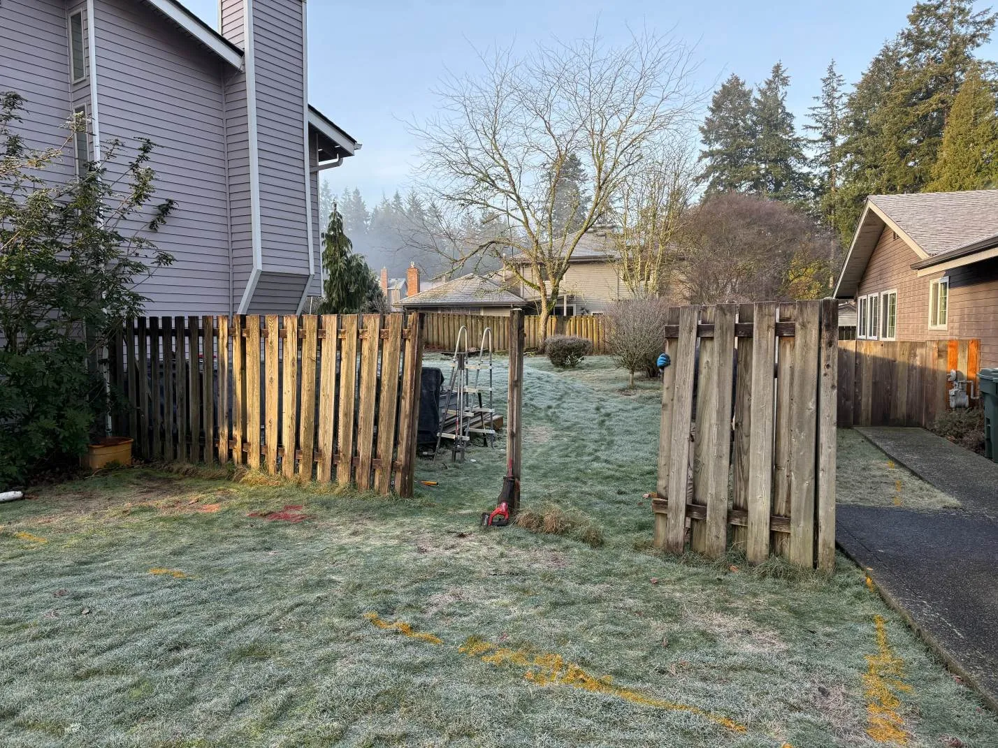 Custom Fence Replacement in Renton, WA - Before