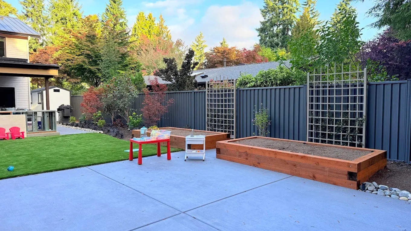 Before and after fence installation transformation in Bellevue WA