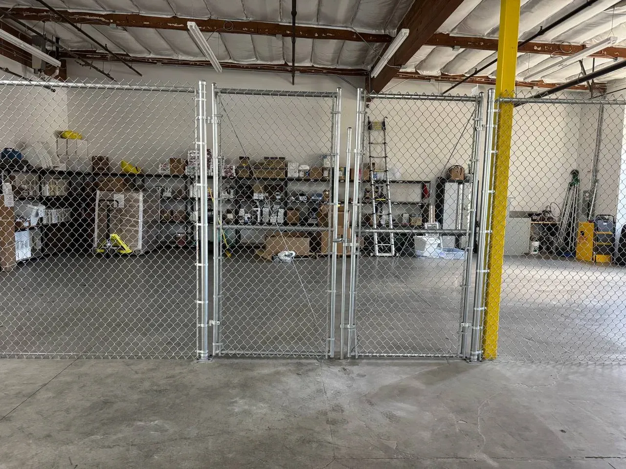 Chain link fence installation for commercial property in Bellevue WA