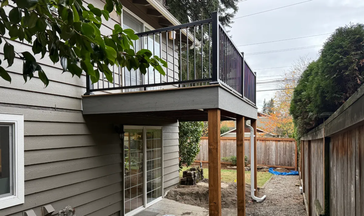 old deck railing in Mercer Island, WA