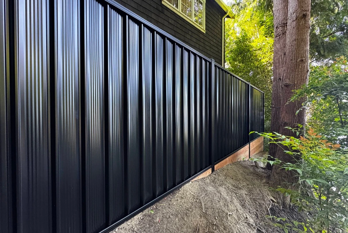 old chain link fencing in Mercer Island, WA