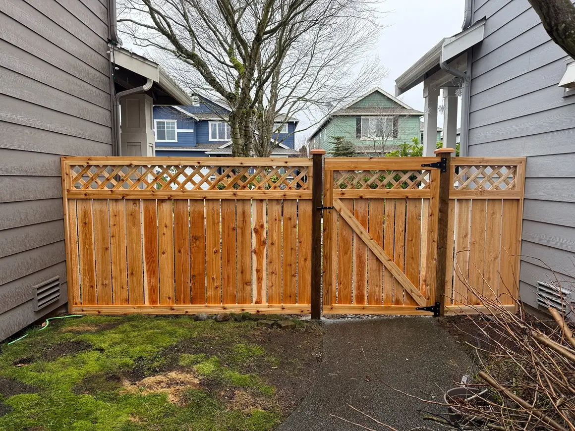 Full Panel Cedar Fence Project in Snoqualmie, WA