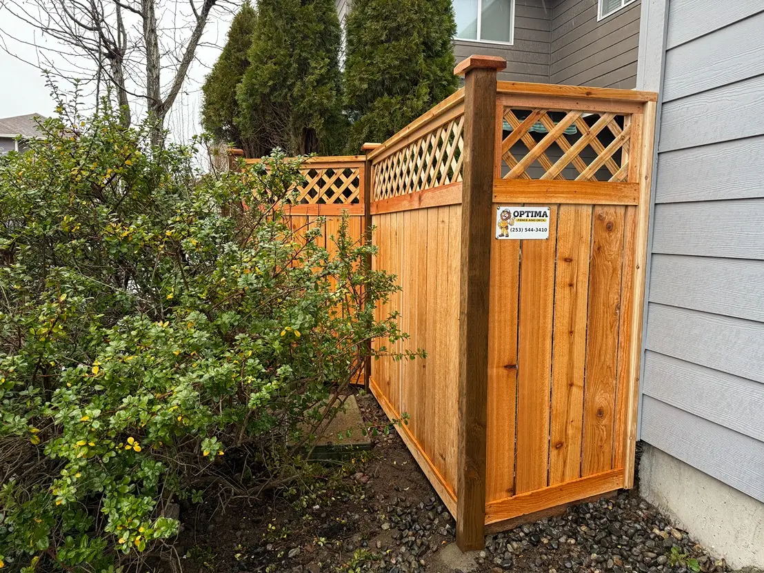 Full Panel Cedar Fence Project in Snoqualmie, WA After